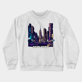 New york city street cityscape Crewneck Sweatshirt